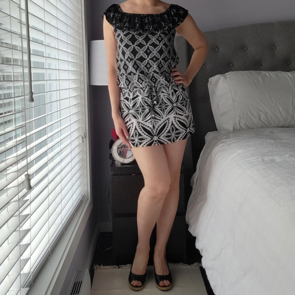 WHBM B&W mini dress